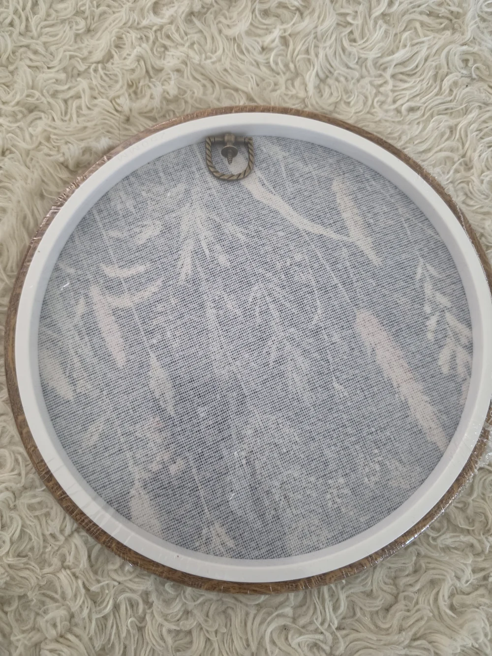 Botanical Round Wall Art‎ in Black and Rose Gold